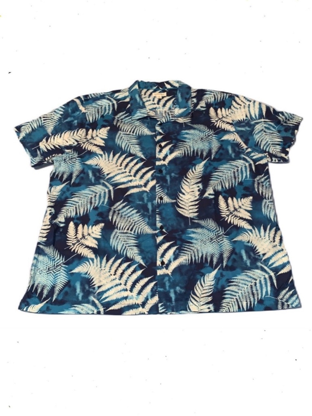 Hawaiian Tropical Short Sleeve Shirts XL Blue Black Knights Bridge Sun & Stone - Picture 9 of 9